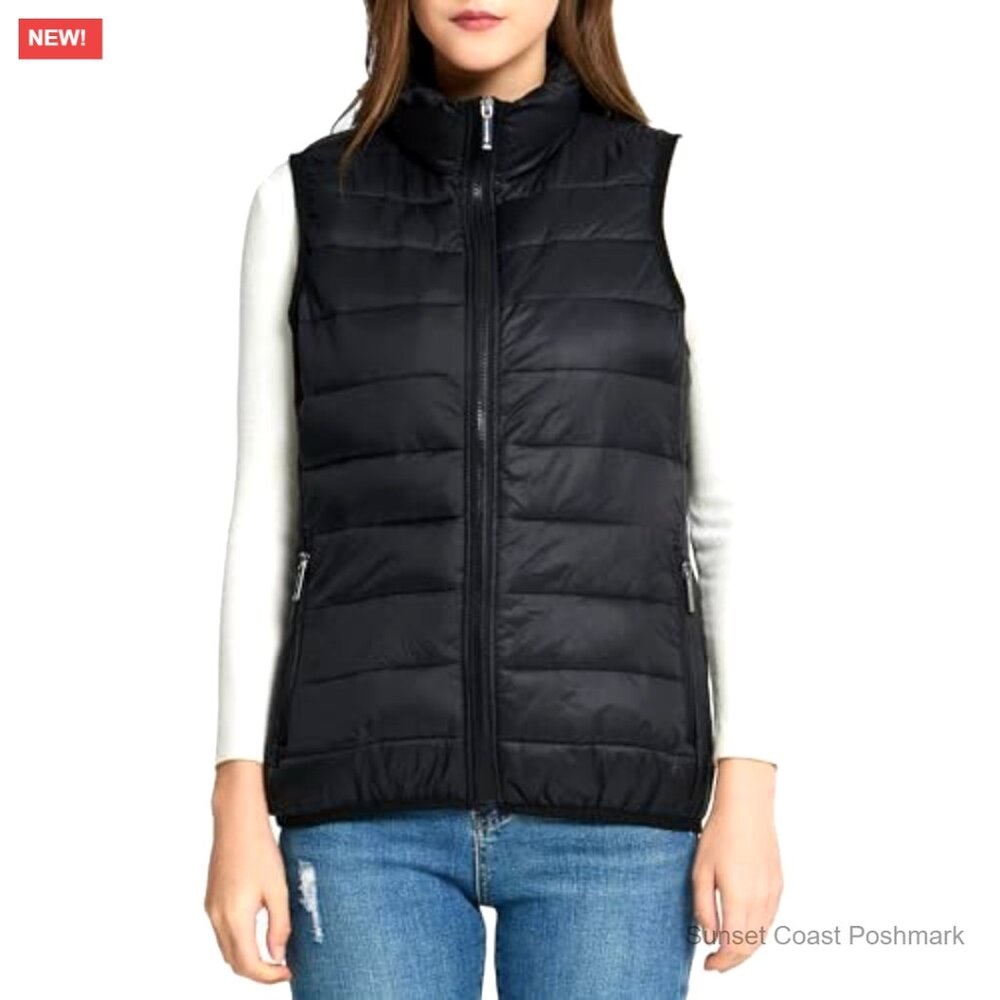 Down Alternative Puffer Vest Jacket Windproof Packable Layering - Picture 6 of 7
